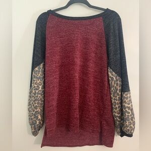 Leopard Long Sleeve Sweater Top
